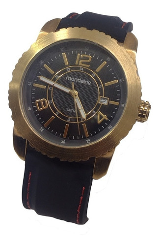 Relógio Masculino Mondaine 83142gpmmbdh2 Dourado Elegante