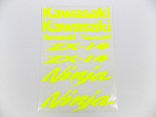 Kit Adesivo Compatível Kawasaki Ninja 650 Amarelo Fluorecent