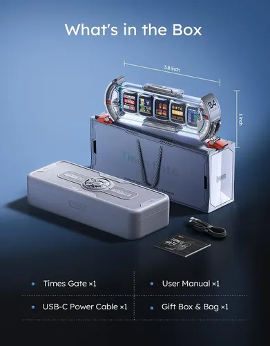 Despertador Digital Divoom Times Gate Com Display Led Rgb Silver
