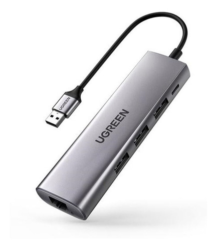 Hub Usb-a 3.0 De Puertos Usb-a 3.0 Y Ethernet Ugreen