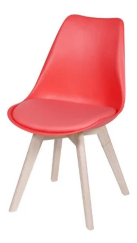 Cadeira de jantar BoxBit Joly Saarinen, estrutura de cor  vermelho, 1 unidade