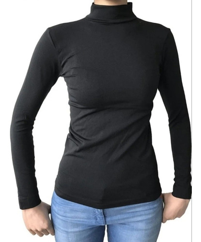 3 Camisetas Polar Cuello Alto Mujer