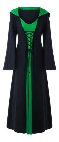 Vestido Mujer Cosplay Halloween, Diablo Negro Vestido Bruja