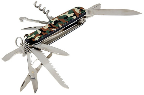 Imagen 2 de 2 de Navaja Victorinox 1.3703.94 Climber Camuflaje 14 Funciones