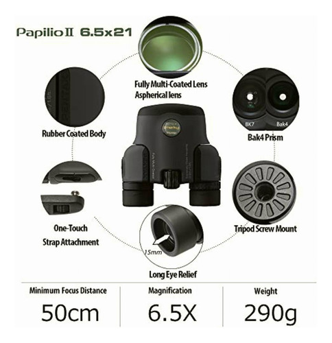 Pentax Papilio Ii 6.5x21 Binoculars (gray)