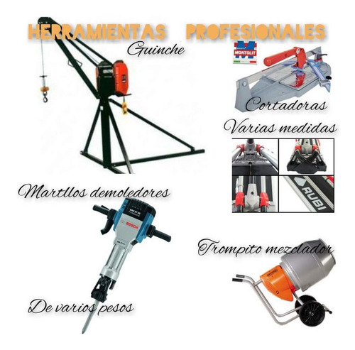 Imagen 1 de 5 de Alquiler Martillo Demoledor , Pison , Cortadora Ceramica