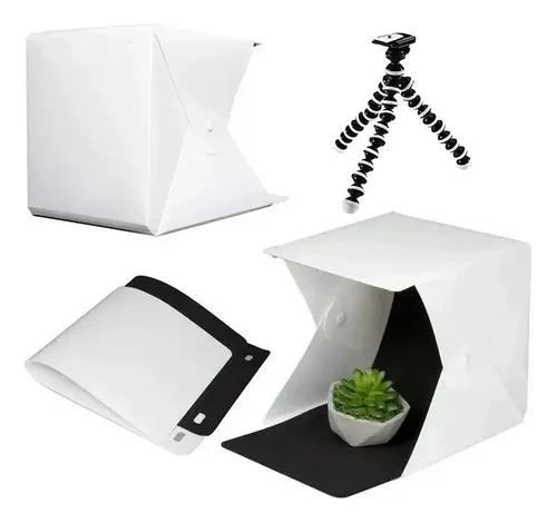 comprar Caja De Luz 20x20cm Led Estudio Fotografico Photobox Tripode