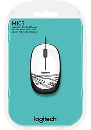 Mouse Logitech M105 1000dpi 910-003138 Branco