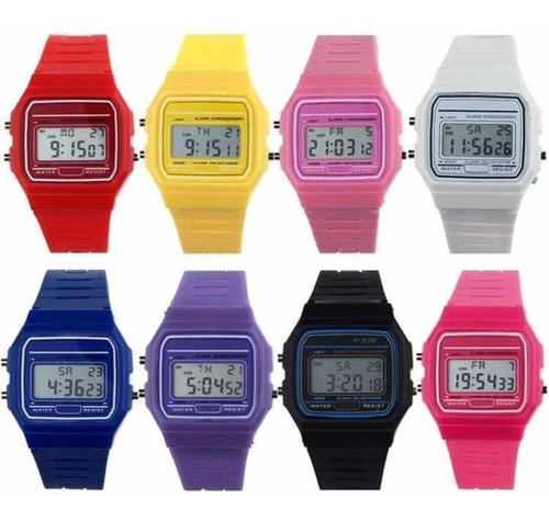 Reloj Retro Digital Deportivo Silicona Colores Unisex