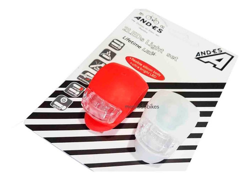 Set De Luces De Silicona Delantera Y Trasera Incluye Pilas