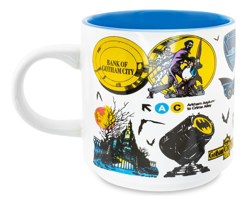 Caneca Dc Comics Batman Allover Print 380 Ml Em Cerâmica