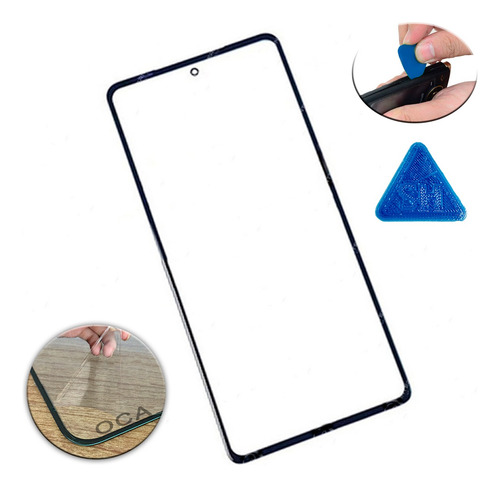 Repuesto Vidrio Glass Con Oca Para Motorola Moto G82 +pua