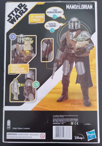 Figura Star Wars Mandalorian And Grogu 15 Frases En Español