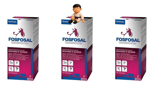 Kit Com 3 Virbac Fosfosal 100 Ml