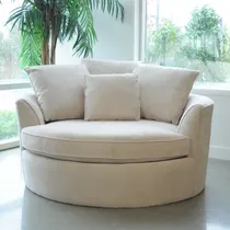 Comprar Sillones Sofas Circular Redondo Living Chenille Antidesgarro