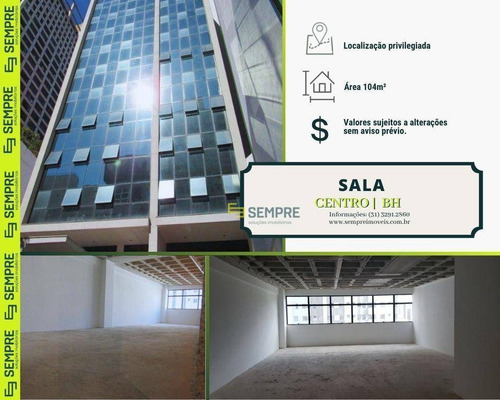 Imagem 1 de 26 de Sala À Venda, 104 M² E 02 Vagas - Centro - Belo Horizonte/mg - Sa0104