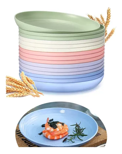 Pack De 40 Platos De Plástico Duro Reutilizables - 22 Cm, Blancos, Aptos Lavavajillas, Para Fiestas Y Eventos