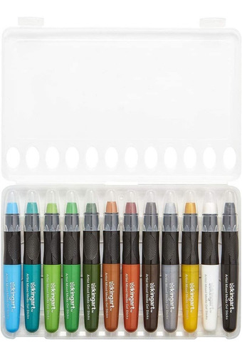 Kingart Gel Stick Artist Crayons, Set Of 24 Unique Colors
