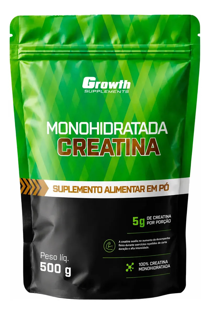 Creatina Monohidratada 500g Pouch - Growth Supplements Sem…