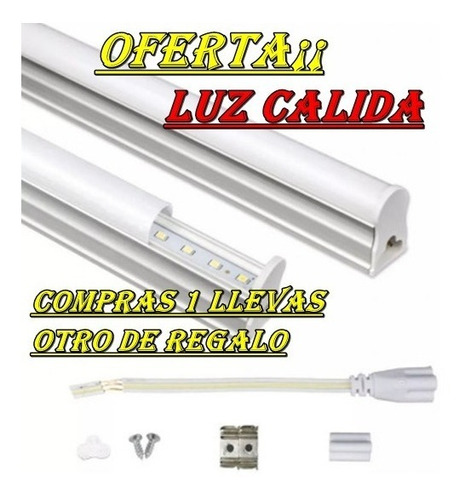 Tubo Luz  Led 120  Cm. C/ Artefacto Unico Led Transparente