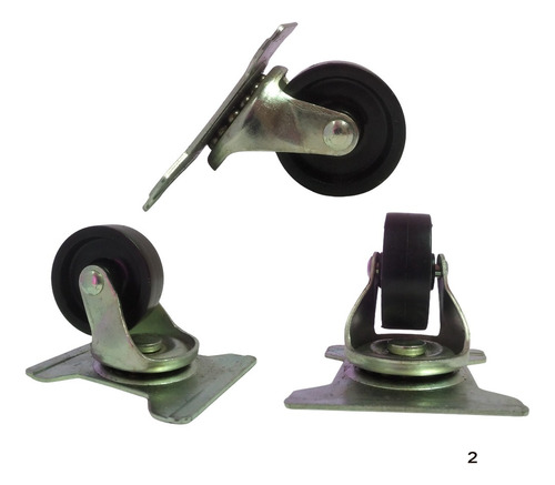 Ruedas Base Metalica Para Muebles - Sillas - Carritos - Pack