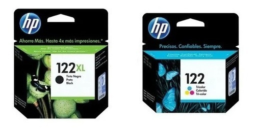 Combo Cartuchos Hp 122xl Negro + Tricolor Original