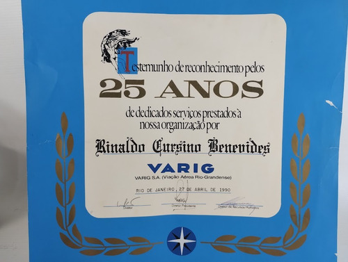 2907: Cartão Dedicatório Da Varig (Usado)