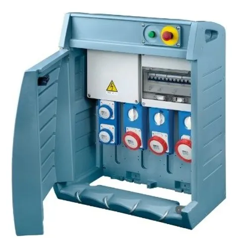 Tablero Enchufes Q-box 4 Gewiss Trif 4x80+2p+t+3p+t 16a+32a