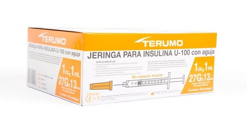 Jeringa 1ml Aguja 27g X 13mm. Terumo Caja C/100 Piezas