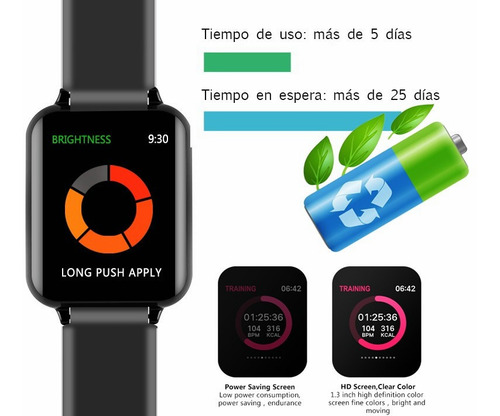 Reloj Inteligente Deportivo Bluetooth Impermeable Mujer
