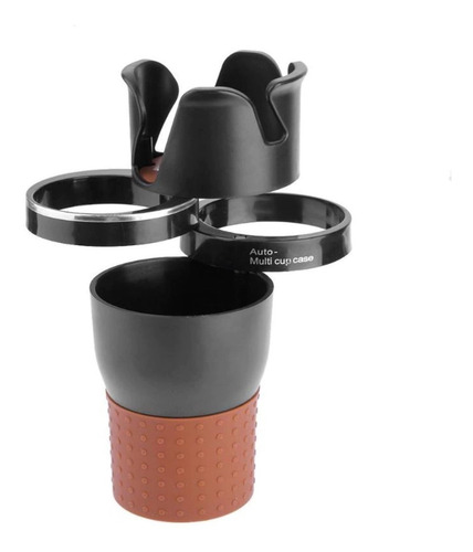 Portavasos Y Soporte Para Celular Multiple 5 En 1 Negro