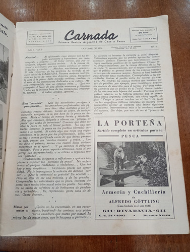 Revista Carnada Impetu Octubre 1936 N°2 (Usado)