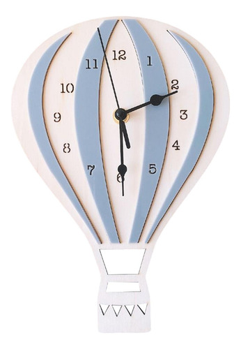 Reloj De Globo De Aire Caliente Silencioso Sin Tictac Gris