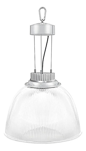 Lámpara Suspendida Campana 14/90 90w Luz Cálida Plata Magg