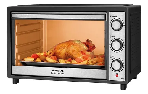 Forno Elétrico 52l Family Grill Inox Mondial 1800w Frn-52-bi