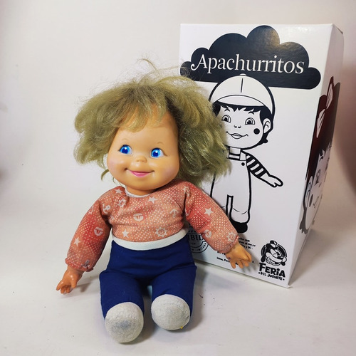 Muñeco Vintage  Bebé Apachurrito Clasico Con Polo Rojobasa 