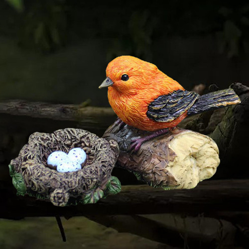 2 Decoración De Pájaros De Estatua De Jardín Para 2