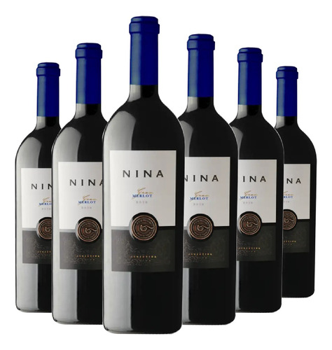 Vino Nina Gran Merlot 6x750cc Bodega San Huberto