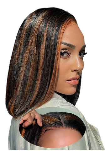 Peluca De Cabello Humano 10 Balayage Sin Pegamento Hd