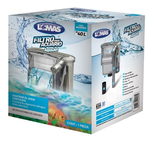 Filtro Externo Aquajet Slim 40 Lt Acuario Lomas