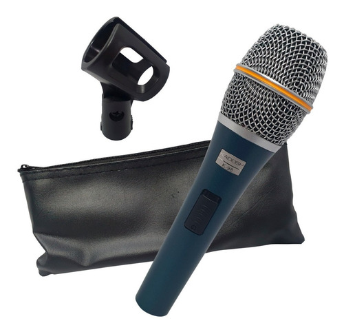 Microfone Kadosh K-98 dinâmico hipercardióide azul/prateado