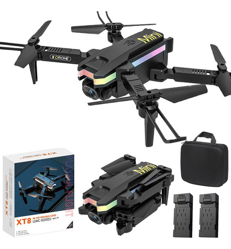 1 Drone Profesional Doble Camara 4k Con Luces Led + 2