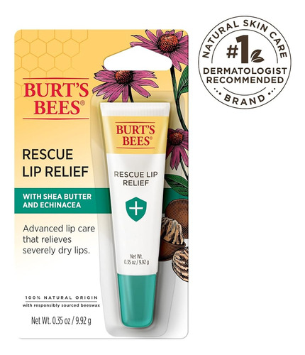 Burts Bees Rescue Lip Relief Con Manteca De Karité Y Equinác