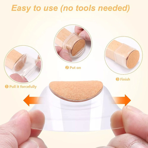 30 Protectores De Suelo De Silicona Con Fieltro Para Silla