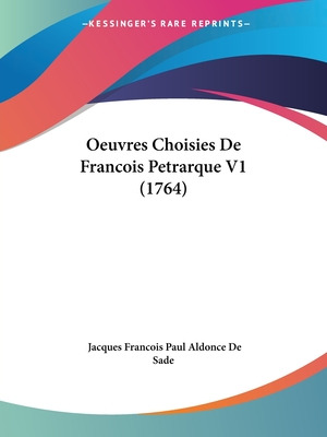 Libro Oeuvres Choisies De Francois Petrarque V1 (1764) - ...