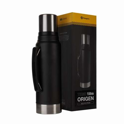 Termo Pampero Origen 1 Litro - Acero Inoxidable Color Negro