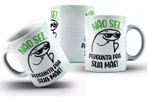 Caneca Personalizada Meme Flork - O Pouco Que Sei do Amor