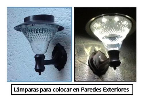 Lámparas Solares Para Piso Ó Pared. 8 Leds, Luz Blanca.