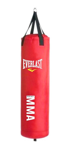 Bolsa Boxeo Everlast Profesional Roja 1mt + Cadena + Rotor