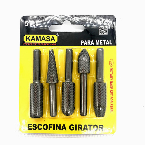 Set Brocas Escofina Girator 5 Pcs Para Metal Kamasa